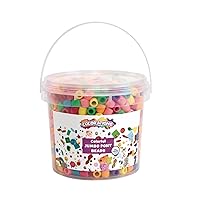 Colorations Colorful Jumbo Plastic Pony Beads, 1.5 Pounds in Reusable Bucket, Beads for Kids, Jumbo Beads, Crafting, Arts & Crafts, Multi Pack, Assorted Colors, Classroom Pack