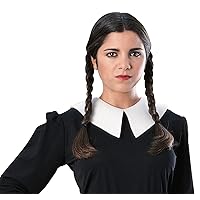 Rubie's womens The Addams Family Wednesday Addams costume wigs, Wednesday, One Size US