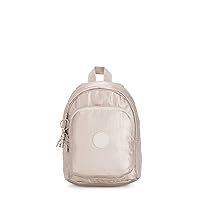Kipling Women's Delia Compact Convertible, Lightweight, Minimal, Nylon Laptop Backpack, Metallic Glow, 7