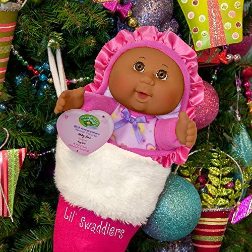 Cabbage Patch Kids Official, Newborn Baby African American Girl Doll - Comes with Swaddle Blanket and Unique Adoption Birth Announcement