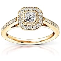 Kobelli Diamond Engagement Ring 1/2 carat (ctw) in 14K Yellow Gold