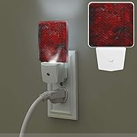 FireBrick Print Night Light Plug-in Led Night Lamp Dusk to Dawn Smart Sensor 0.5w Nightlight Into Wall for Bedroom Hallway Bathroom Kitchen