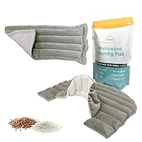 Reusable & Natural Hot and Cold Packs Set for Muscle Pain, Joint Aches, Cramps and Stress Relief – Reusable Microwavable Heating Pad + Neck and Shoulder Microwave Heating Pad - 2 Packs