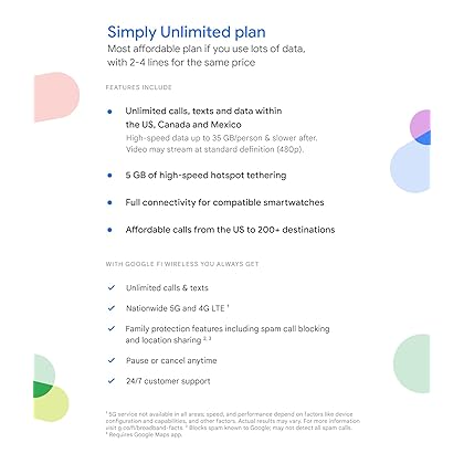 Google Fi Wireless SIM Kit Talk/Text/Data