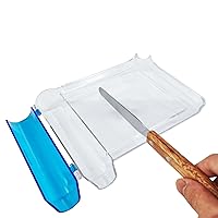 Right Hand Pill Counting Tray with Spatula (Clear - Wood Handle)