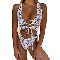 CHYRII Women's Sexy Cutout Lace Up Backless High Cut One Piece Swimsuit Monokini