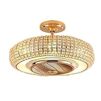 Ceiling Lamp Ceiling Fans with Lamp European Style Living Room Ceiling Fan Light Home Restaurant Crystal Ceiling Electric Fan Light Chandelier Indoor Lighting