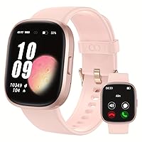Nicely Latest 1.83 Touchscreen Smartwatch, Smart Watch 100+ Daily Exercise Modes, Built-in Sleep Quality Detection, Fitness Tracker, Call Voice Assistant Sport Modes For Men and Women Color: Pink