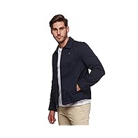 Tommy Hilfiger Men's Lightweight Microtwill Golf Jacket (Standard and Big & Tall), Navy, Medium