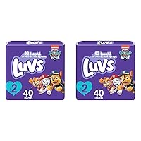 Luvs Diapers - Size 2, 40 Count, Paw Patrol Disposable Baby Diapers (Pack of 2)