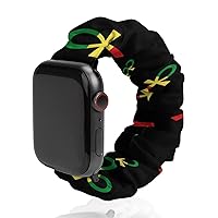Rasta Ankh Rastafarian Egyptian Watch Band Compitable with Apple Watch Elastic Strap Sport Wristbands for Women Men