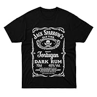 Mens Womens Tshirt Captain Cotton Jack Unisex Sparrows Tee Dark Apparel Rum Costume Shirt Gift for Dad, Mom, Friends Multicolor