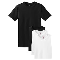 Hanes Adult 5.2 oz. ComfortSoft Cotton T-Shirt 4 Pack