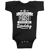 Threadrock Baby Girls' Happy First Father's Day Daddy Infant Bodysuit