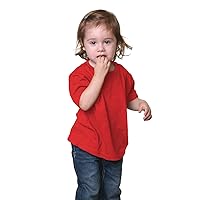 Bayside Toddler 5.4 oz., 100% Cotton T-Shirt 3T RED
