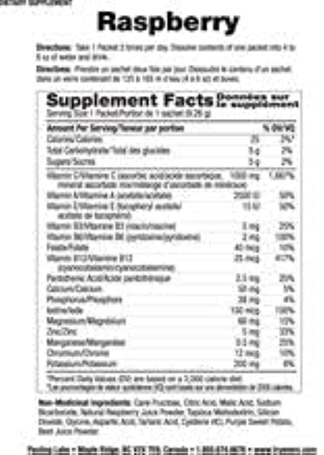 Ener-C Raspberry Multivitamin Drink Mix, 1000mg Vitamin C, Non-GMO, Vegan, Real Fruit Juice Powders, Natural Immunity Support, Electrolytes, Gluten Free, 30 Count (Pack of 1)