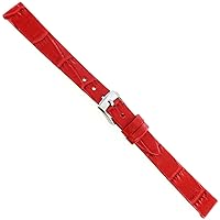 10mm Morellato Alligator Grain Genuine Italian Leather Red Watch Band 2860
