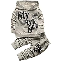 Boy Clothes Set for 1-5 Years,Toddler Baby Boys Kid Letter Print Hoodie Long Sleeve Tops Pattern Pants Fall Winter Sweatshirt
