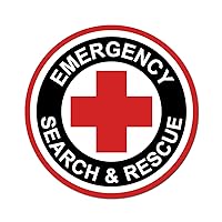 Emergency Search and Rescue Circle Hard Hat Helmet Vinyl Decal
