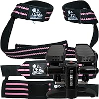 Wrist Wraps & Lifting Straps Bundle - Pink Bundle with Mini Stepper - Black