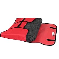 Kemp USA First-Aid Blanket Bag, Travel Essentials for Safety & Emergency - with 80% Wool Blanket Included - Lightweight and Mountable Survival Gear and Supplies (17x4.5x12.5 inches)