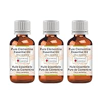 Pure Clementine Essential Oil (Citrus Clementina) Steam Distilled (Pack of Three) 100ml X 3 (10.1oz)
