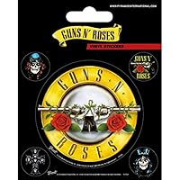 Guns N' Roses (Bullet Logo) Vinyl Stickers, Paper, Multi-Colour, 10 x 12.5 x 1.3 cm