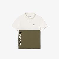 Lacoste Kids Short Sleeve Color Block Pique Polo Shirt