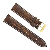 Ewatchparts 20MM LEATHER WATCH BAND STRAP FOR CITIZEN ECO DRIVE WATCH LIGHT BROWN WS GOLD