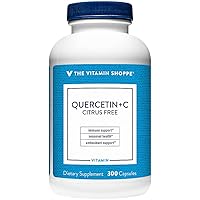 The Vitamin Shoppe Quercetin + Vitamin C, Citrus Free, Antioxidant That Supports A Healthy Immune for All Seasons (300 Capsules)