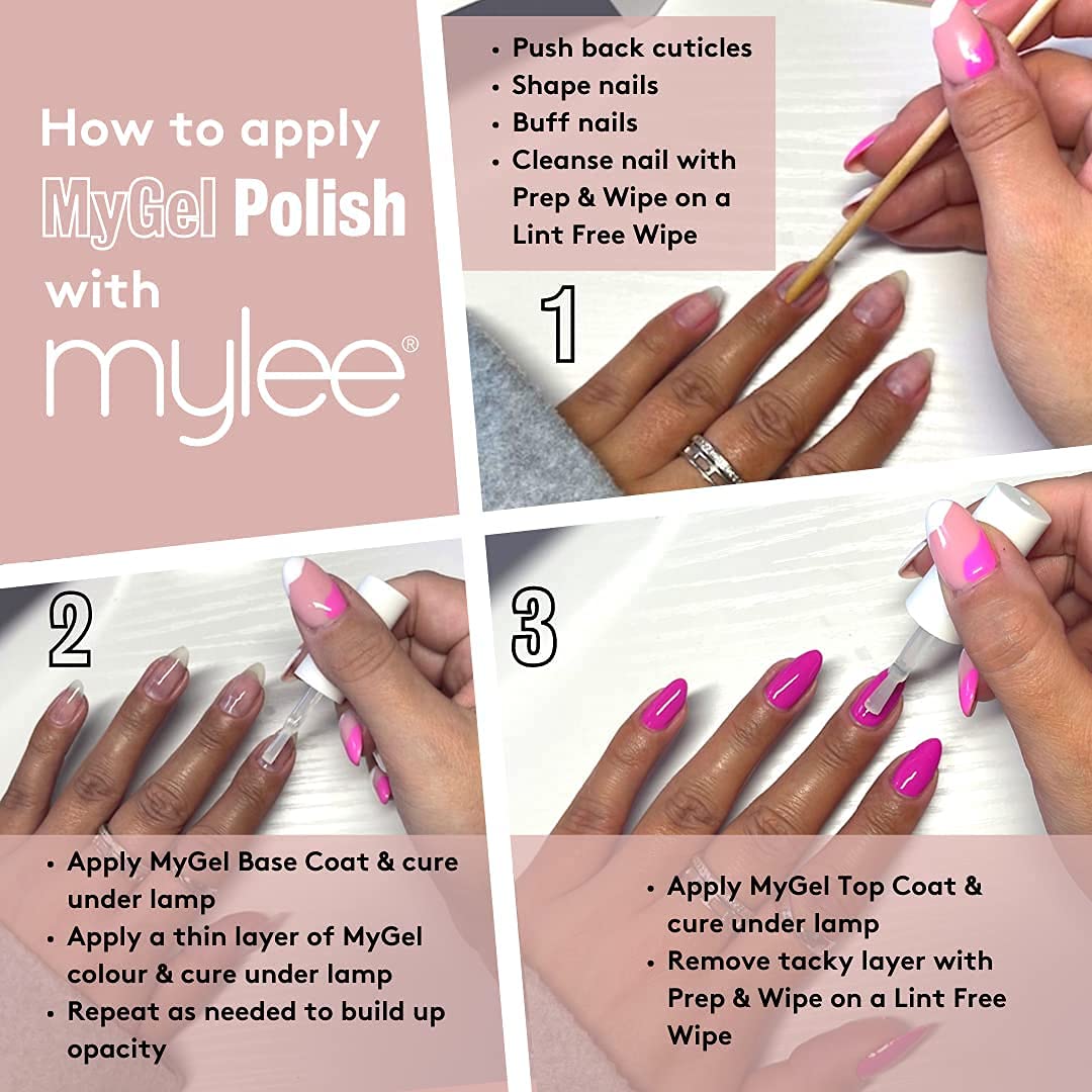 Mua MYGEL by Mylee Nail Gel Polish Top & Base Coat 2x15ml UV/LED Soak-Off  Nail Art Manicure Pedicure for Salon & Home Use - Lasts up to 2 Weeks, Easy  to Apply,