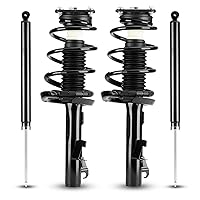 Front & Rear Left and Right Side Struts w/Coil Springs Shock Absorbers for 2006-2010 Mazda 5, 2004-2009 Mazda 3 Replace for 172263 172264 343412 (Set of