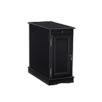 Butler Accent Table, Black, Small,
