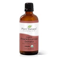 Organic Frankincense Serrata Essential Oil 100% Pure, USDA Certified Organic, Undiluted, Natural Aromatherapy, Therapeutic Grade 100 mL (3.3 oz)