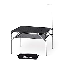 Moon Lence Camping Table Aluminum Roll Table Outdoor Hiking BBQ Folding Compact Ultra Lightweight
