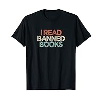 I Read Banned Books Week Librarian Freedom Reader Nerd Men T-Shirt