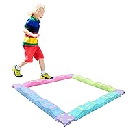Colored Balance Beams for Kids, Wavy Toddler Stepping Stones, 8 Pcs, Non-Slip Surface and Rubber Edges, Promote Agility, Strength, Coordination