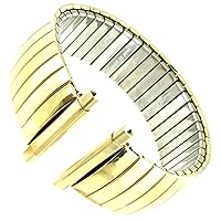 16-22mm Speidel Shiny Gold Tone Stainless Steel Mens Expansion Watch Band 1237/37