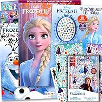Disney Frozen and Frozen 2 Coloring and Stickers Activity Books Set