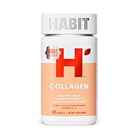 Habit Collagen Supplement (60 Capsules) - New Look, 2000mg Collagen Peptides, Vitamin C & Vitamin E, Skin Health, Antioxidants, Non-GMO, Gluten Free (1 Pack)