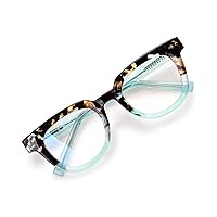 OPTOFENDY Oversized Blue Light Blocking Glasses for Women, Anti Eyestrain & UV Protection Square Computer Eyeglasses