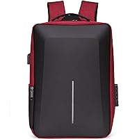 Business Hard Shell Backpack Laptop Bag Password Men's Casual Outdoor Backpack 20 Inch,red