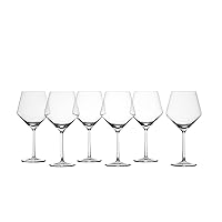 Zwiesel Glas Tritan Stemware Pure German Crystal Glassware Collection, 6 Count (Pack of 1), Burgundy Red Wine Glass