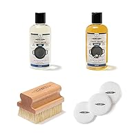CLARK'S Cast Iron Soap & Oil, Large Scrub Brush, and Buffing Pads | Maintain All Cast Iron and Carbon Cookware