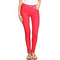 ICONOFLASH Women's Stretch Jeggings with Pockets Slimming Cotton Pull On Jean Like Leggings Regular-Plus Size