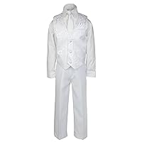 Kid Boy Child Baptism first Communion White Vest Set Suit 5 years to Teen