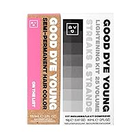 Good Dye Young Streaks and Strands Semi Perm Dye (On The List) with Lightening Kit - 2 oz