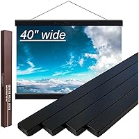 40” Wide Magnetic Poster Hanger Frame,Wooden Poster Hanger 40x27 40x30 40x60, Strong Magnets for Easy Hanging Posters Pictures Maps Canvas Prints Scroll Wall Art (40 Inch, Black)
