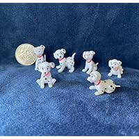 AirAds Dollhouse 1:12 Scale Dollhouse Miniatures Dalmatians Dotted Dog Figures (Lot 6)