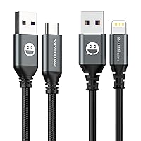 SMALLElectric USB Type-C Cable 5pack 10ft Fast Charging Cord + 3Pack iPhone Charger Lightning Cable 3FT